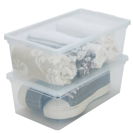 Simplify Clear Stackable Storage Bins with Lids, 6ct.